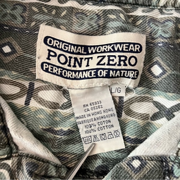 Point Zero Vintage Aztec Polo Tee Shirt - Picture 7 of 7